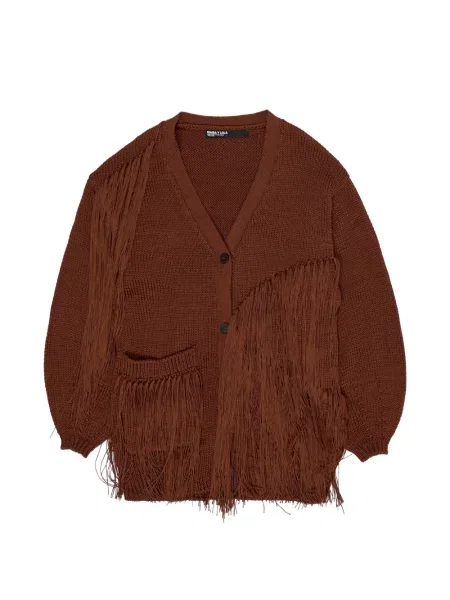 Cardigan Bimba Y Lola cu decolteu în V maro