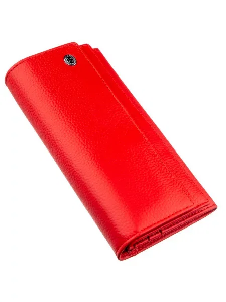 Кожаный кошелек St Leather Accessories красный