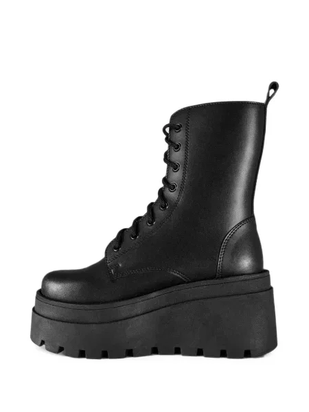 Botine Altercore cu șireturi cu platformă din dantelă negru