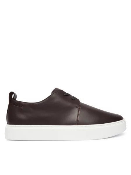 Calvin Klein Superge Hybrid Clean Cup Derby Lth Temno rjava