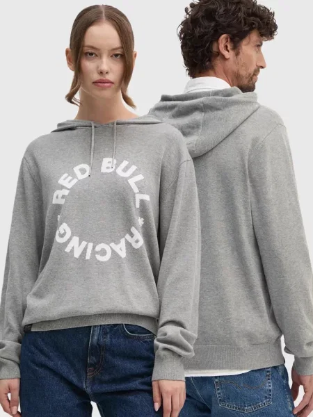 Пуловер Red Bull Racing x Pepe Jeans от лека материя сиво