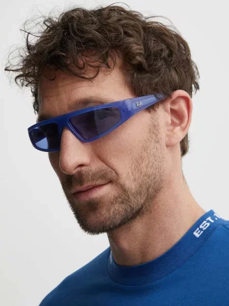 Слънчеви очила Ray-Ban синьо