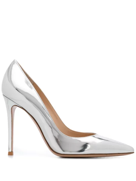 Pantofi cu toc Gianvito Rossi argintiu