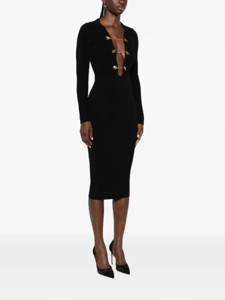 Rochie midi Elisabetta Franchi tricotate negru