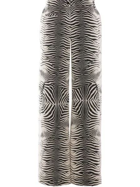 Pantaloni Roberto Cavalli cu imagine alb