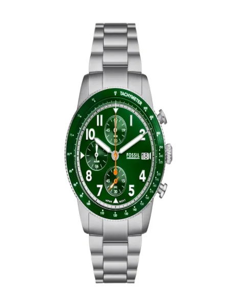 FOSSIL Ceas analogic SPORT TOURER verde închis argintiu