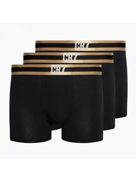 Мъжки боксерки Basic Trunk 3 чифта black/gold черно