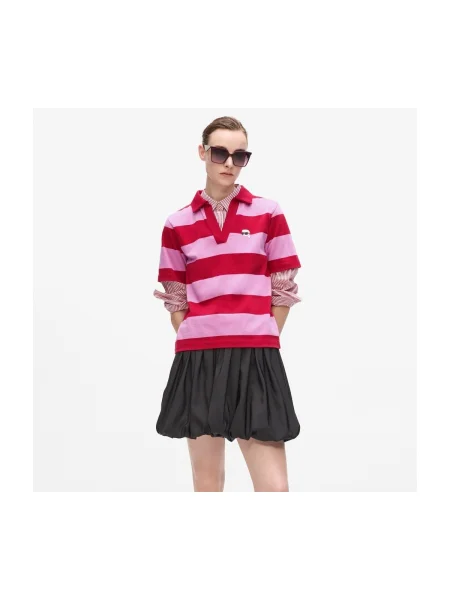 Polo Karl Lagerfeld cu dungi roz