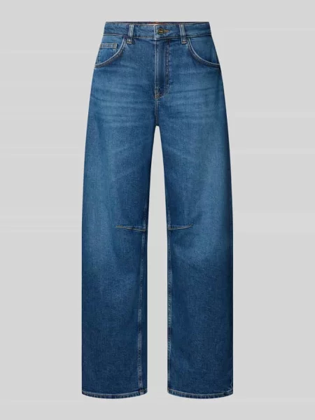 Jeansy o kroju barrel fit z wpuszczanymi model Dara' Mos Mosh niebieskie