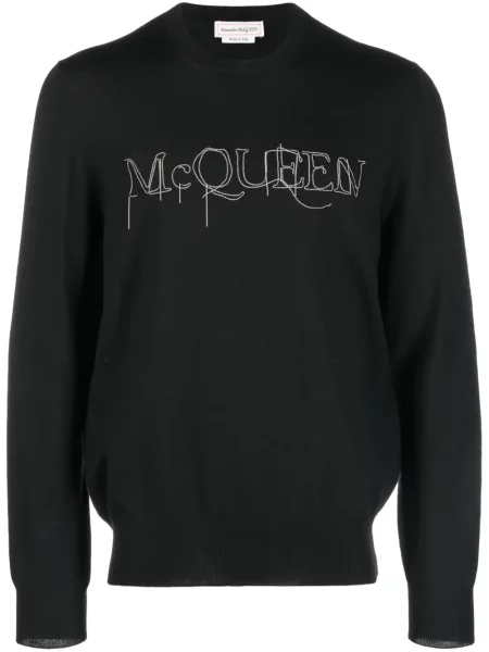Pulover Alexander Mcqueen cu broderie negru