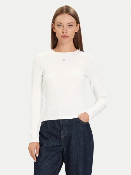 Tommy Jeans Tričko Essential čierna biela