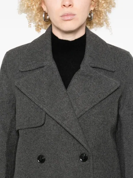 Geacă Samsøe Samsøe de lână gri