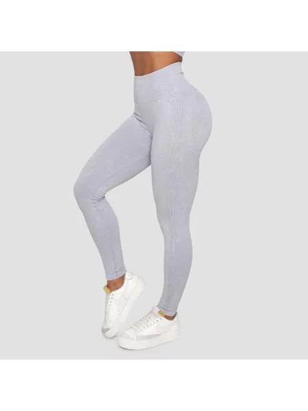 Legginsy fitness bezszwowe Lift szare