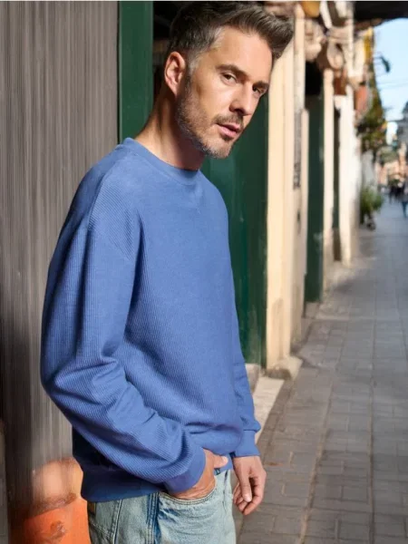 Sinsay Mikina basic světle modrá