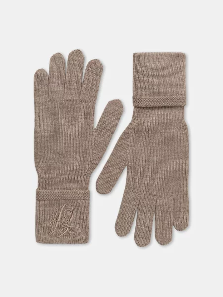 Emporio Armani mănuși de lână bej