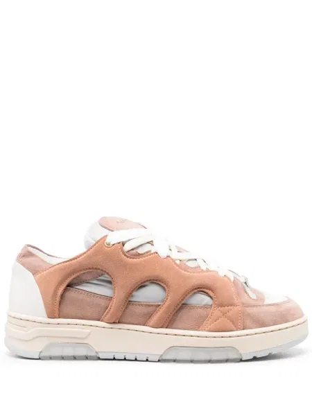 Sneakerși Paura cu șireturi din dantelă roz