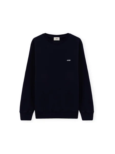 Hanorac crewneck Autry cu broderie albastru