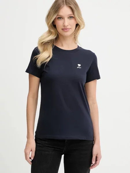 BOSS Orange tricou din bleumarin portocaliu