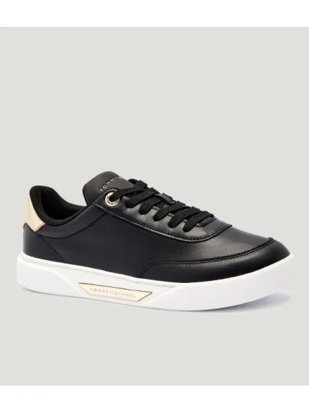 Tommy Hilfiger Teniși din piele ESSENTIAL CHIC negru