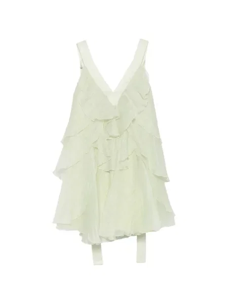 Rochie Aje cu volane verde