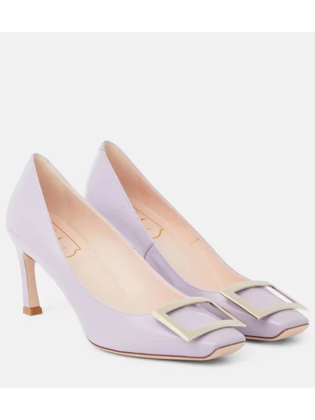 Usnjene lakirane salonarji Roger Vivier vijolična