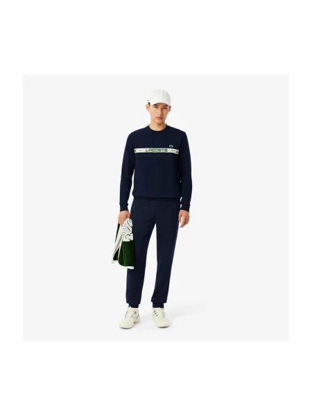 Hanorac Lacoste cu dungi tenis albastru