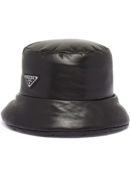 Pălărie Prada din piele negru