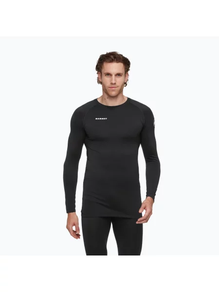 Termoakční mikina Mammut All-Mountain Seamless BL Mid black/white bílá