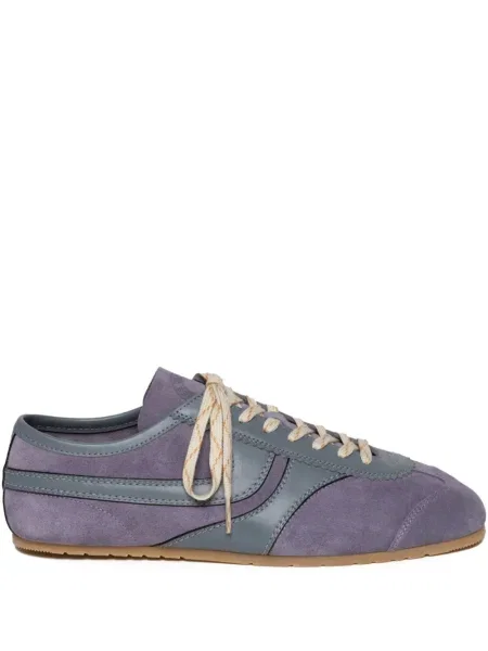 Sneakerși Dries Van Noten din piele de căprioară violet