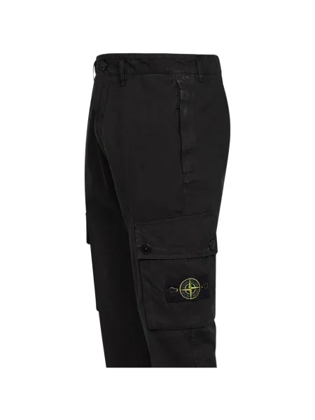 Pantaloni Stone Island cu strasuri negru