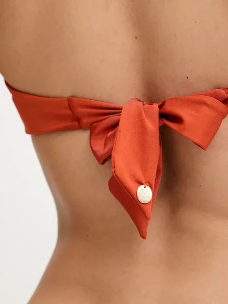 Max Mara Beachwear biustonosz kąpielowy pomarańczowy