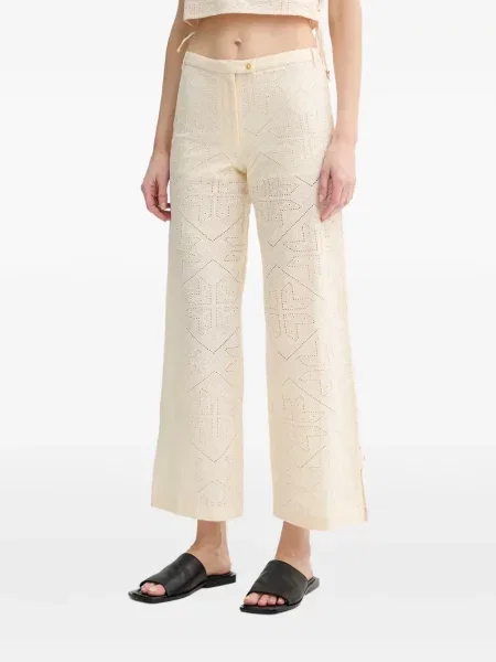 Pantaloni Sessun cu broderie evazate