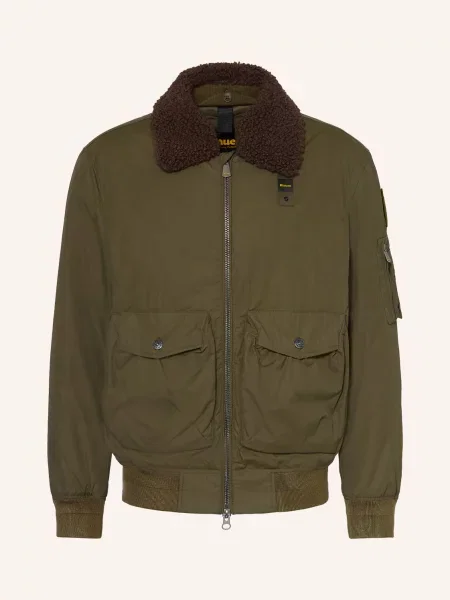 Blauer Bunda Gleason S Odnímatelným Límcem Z Medvídkové Kožešiny khaki / tmavě hnědá
