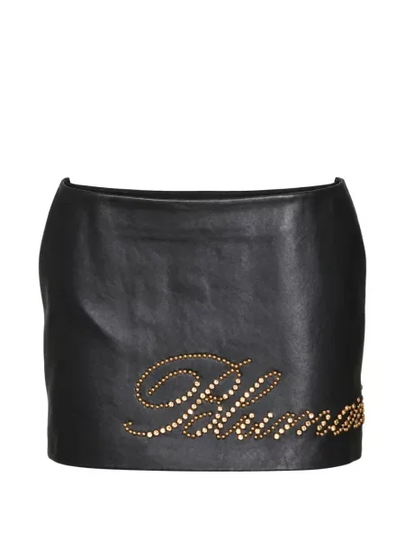 Fustă din piele Blumarine negru