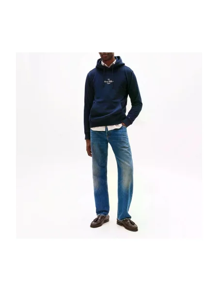 Mikina s kapucňou Tommy Hilfiger modrá