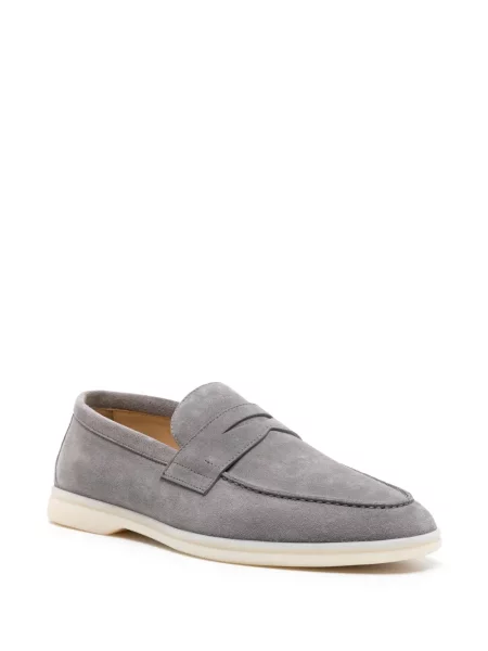 Semišové loafers Scarosso šedé