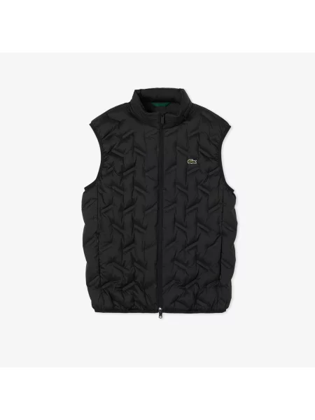 Lacoste Kamizelka Ze Stójką Pikowana Regular Fit czarna