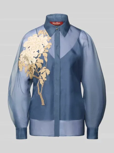 Bluzka o kroju regular fit z czystego jedwabiu model SELIBBRA' Max Mara Studio