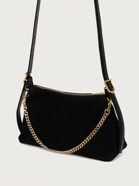 Torebka crossbody Zadig & Voltaire zamszowa czarna