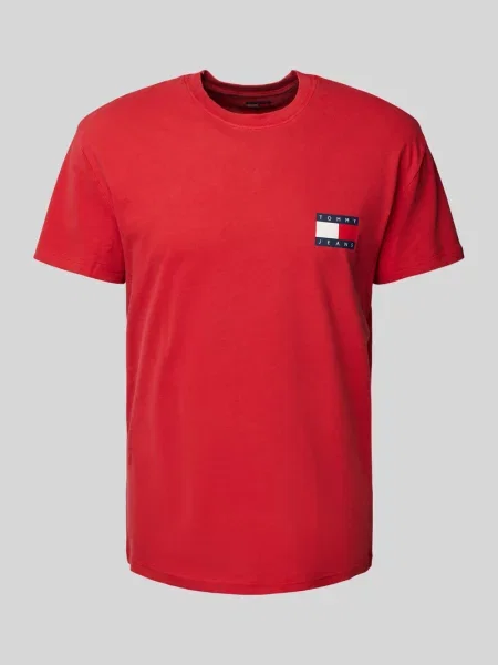 T-shirt z nadrukiem z logo Tommy Jeans czerwona