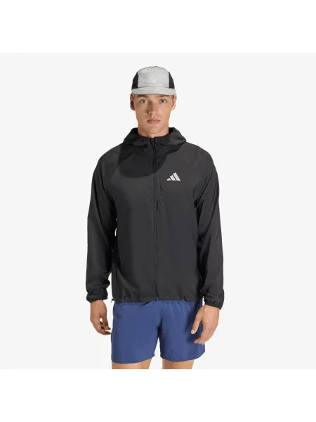 Μπουφάν adidas Running Essentials Jacket Black XL λευκό