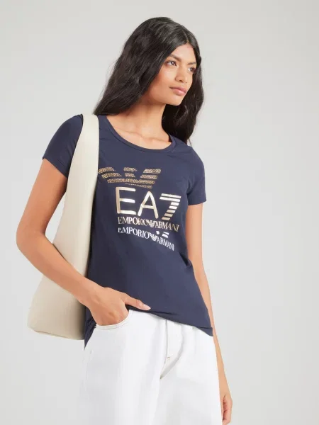 Emporio Armani Tricou bleumarin / auriu