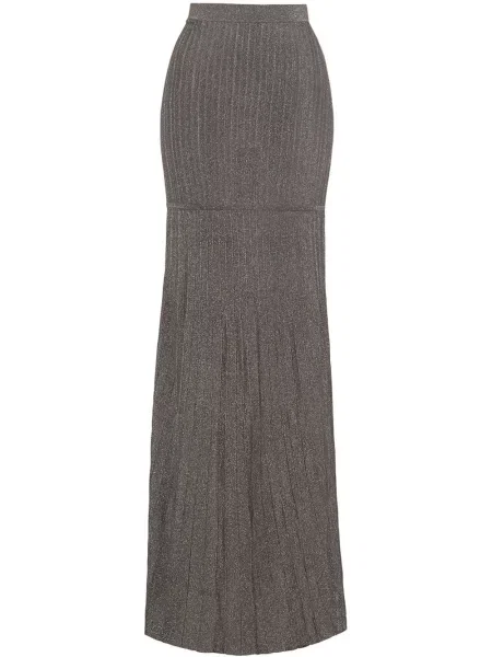 Fusta maxi Adam Lippes tricotate gri