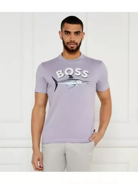 BOSS ORANGE Póló Te_Bossfish narancsszínű