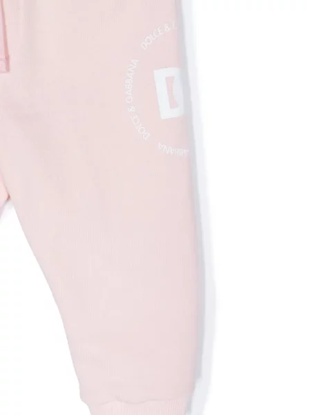 Dětské kalhoty Dolce & Gabbana růžové