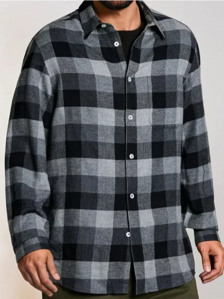 Sinsay kostkovaná košile černá