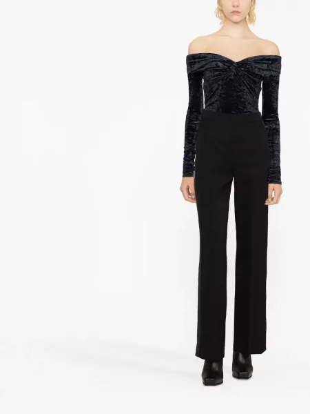 Plačiakojis kelnės Isabel Marant juoda