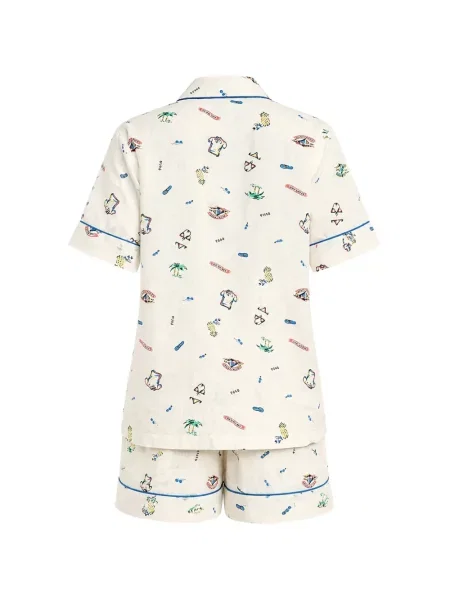 Decupat pijamale Polo Ralph Lauren cu imagine tricotate galben