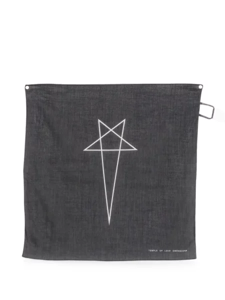 Κασκόλ Rick Owens Drkshdw με σχέδιο μαύρο