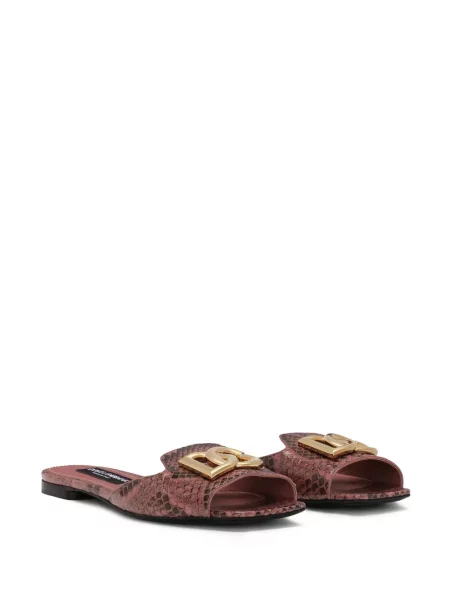 Papuci Dolce & Gabbana din piele roz